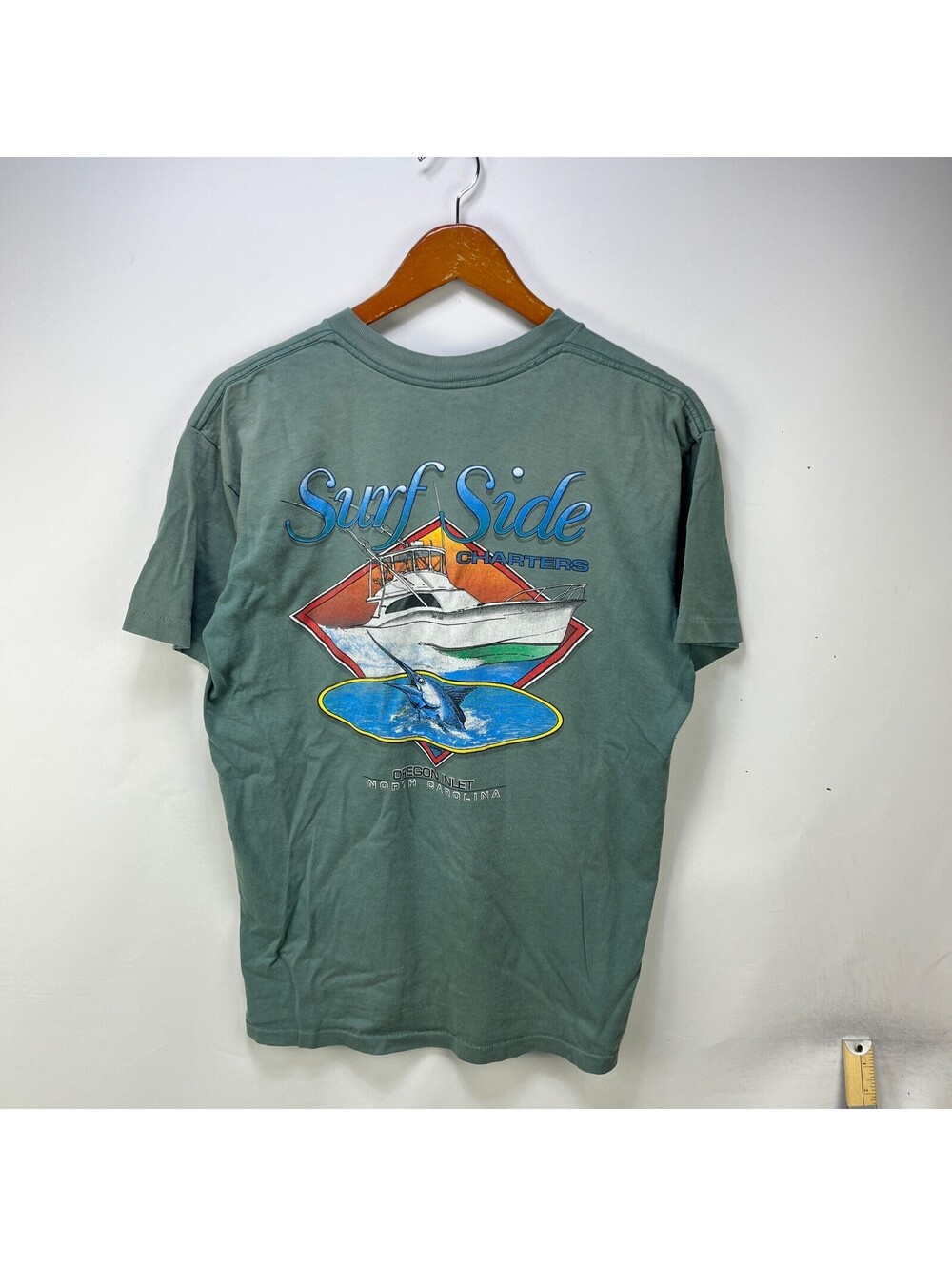 Vintage 90s Fishing North Carolina Marlin T-Shirt L Fish